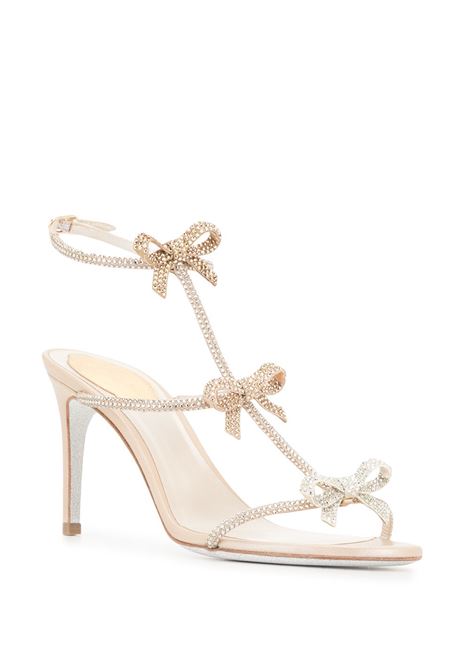 Beige rhinestone-embellished bow sandals Rene caovilla - women RENE CAOVILLA | C08003080R001X666